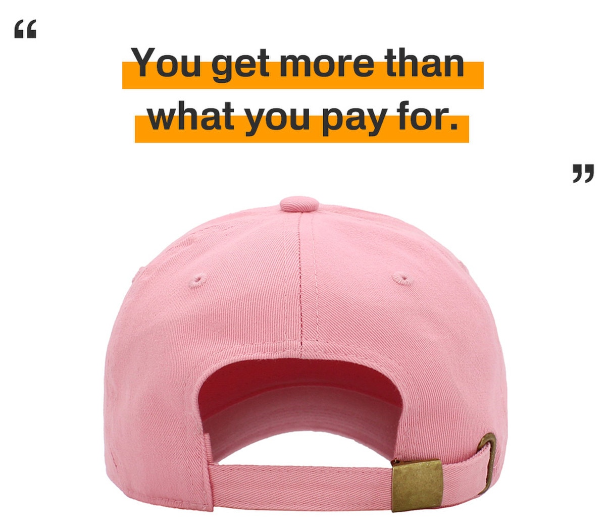 Pink Low Profile Baseball Caps Back View
